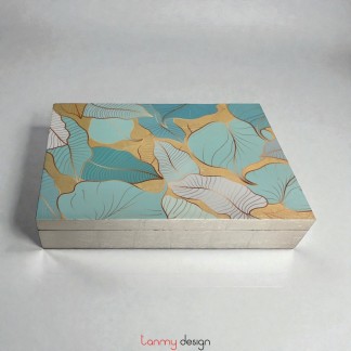 Rectangle lacquer box hand painted with flower and leaf 20*30 cm ( different designs )
